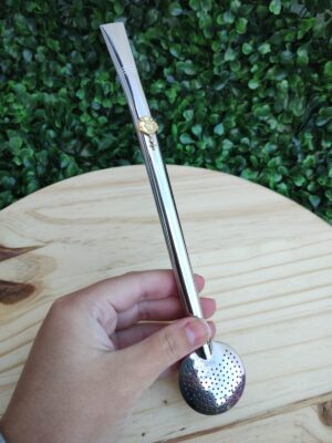 Bomba de inox com pingente - Nossa Senhora